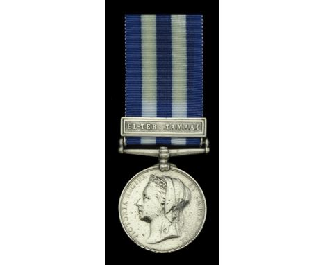 Egypt and Sudan 1882-89, undated reverse, 1 clasp, El-Teb_Tamaai (1665 Pte. R. Manning. 10th Rl. Hussars) pitted from Star, t