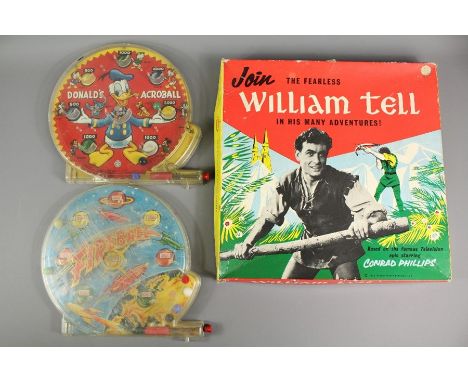 Vintage Games Circa 1959 Bell Toys - William Tell Board Game, based on the famous television epic starring Conrad Phillips; R