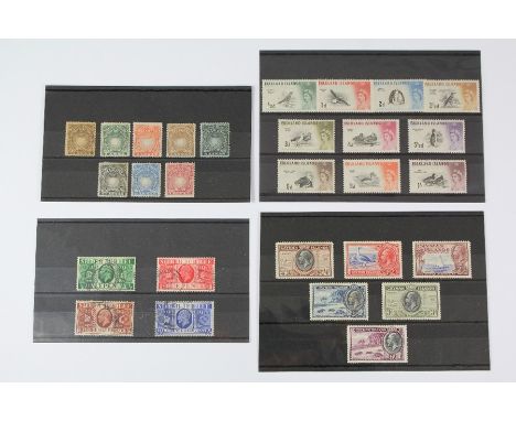 Twenty four stamp stock-cards of GB and British Empire/Commonwealth stamps including high values.