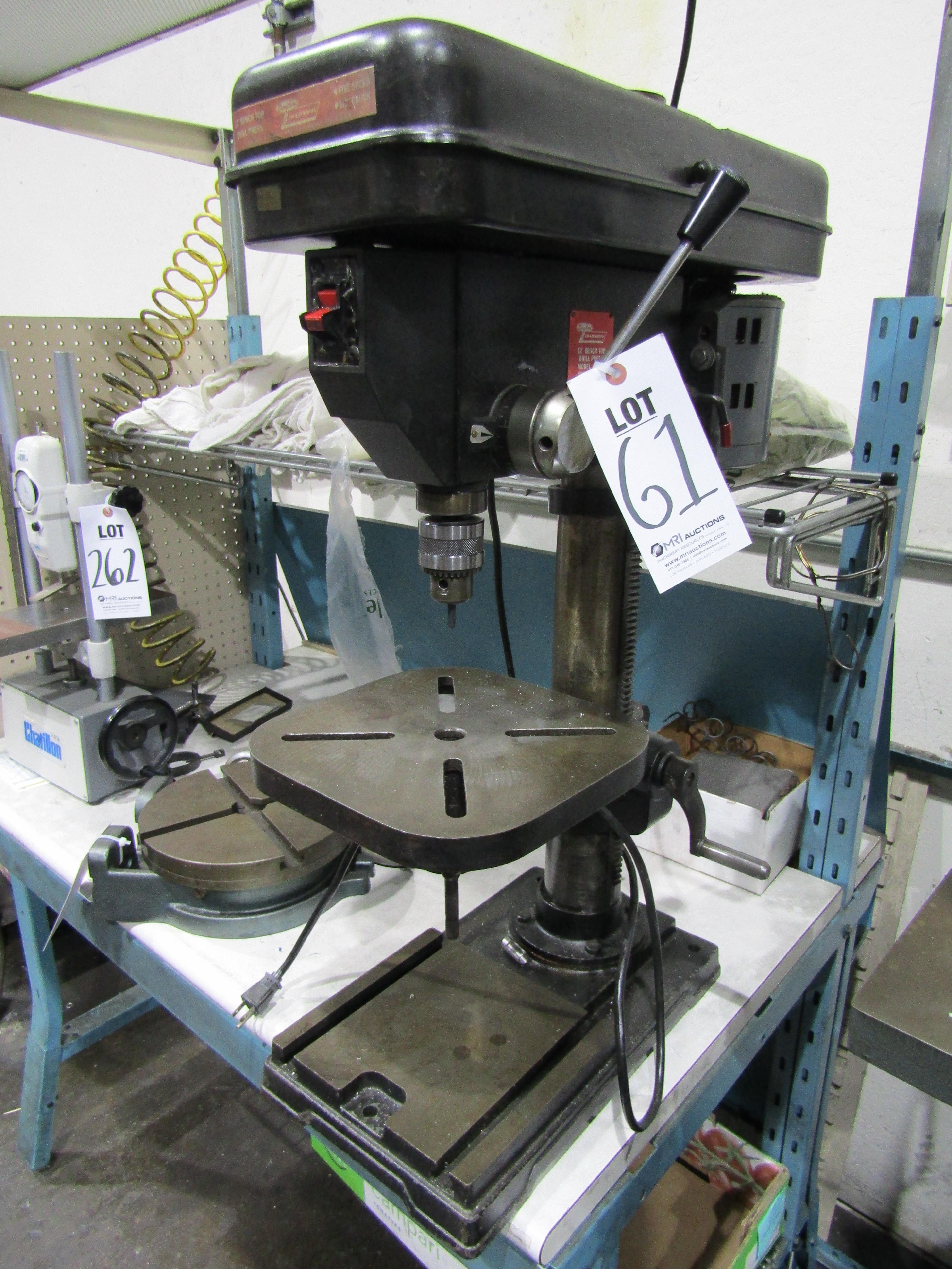 DAYTON TRADESMAN 12" BENCH TOP FIVE SPEED DRILL PRESS, 1/2" CHUCK