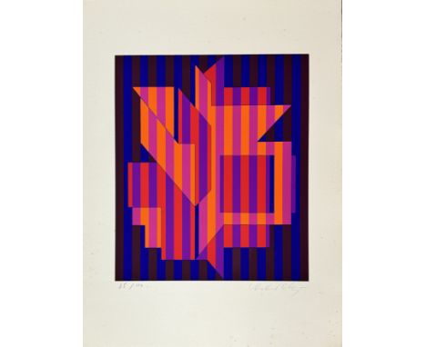Victor VASARELY (1906-1997). Sans titre. 1968. Sérigraphie originale en couleurs sur papier. Signée au crayon « Victor Vasare