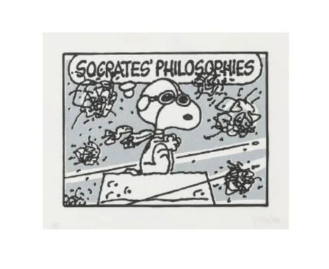 Mark DREW (Né en 1978) Socrates Philosophies (Silver),2021. Sérigraphie couleur sur papier d’Art. Signée et numérotée par l’a