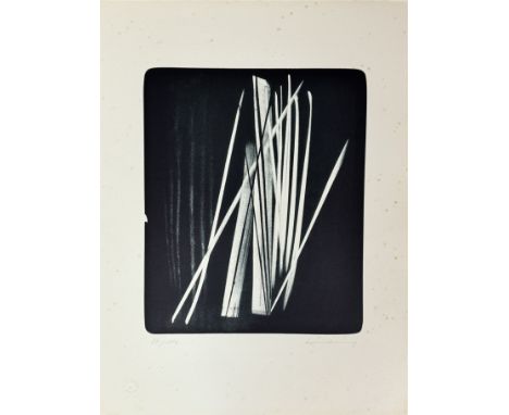 Hans HARTUNG (1904-1989). Composition abstraite. 1968. Lithographie sur vélin d’Arches. Signée « Hartung »au crayon en bas à 