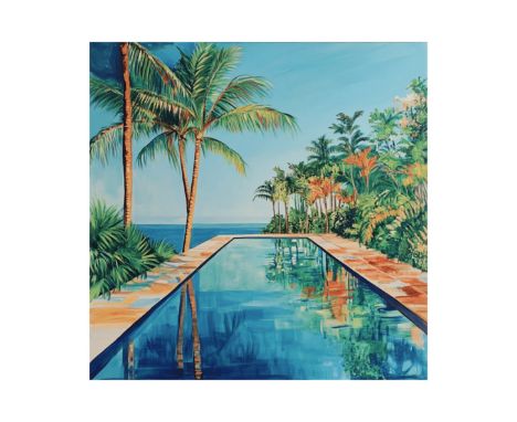 Richard PRINCE (Né en 1994) Azur Reflection,2024. Sérigraphie couleur sur papier, réhaussé à la main par l’artiste. Signée et