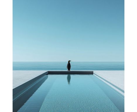 Eva SANTER (Né en 1982) The Ocean’s Silence,2024 Sérigraphie couleur sur papier d’Art 300mg.Signée et numérotée par l’artiste