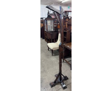 A beech lantern standard lamp 