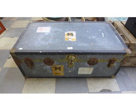 A steamer trunk 