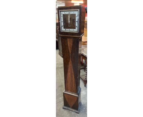 An early 20th Century oak dwarf longcase clock 