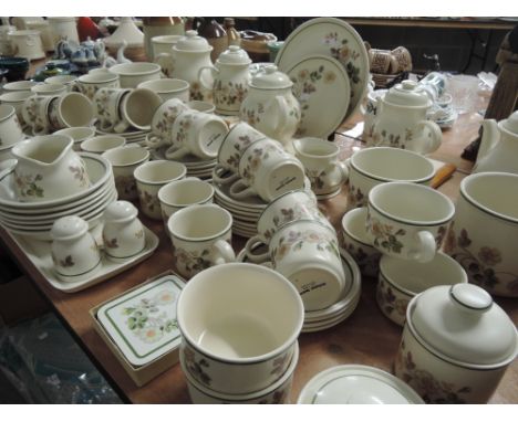 A large Autumn Leaves tea service