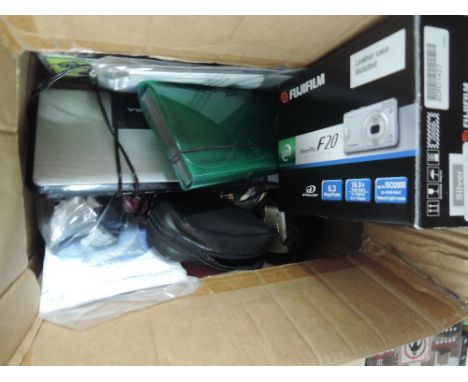 A selection of electronic and camera equipment etc