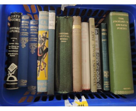 A selection of volumes, poetry interest, including R. Brooke, '1914 & Other Poems', 1918 (24th Impression) etc