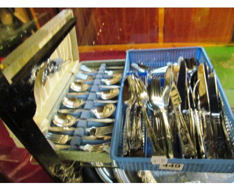 Some silver-plated cutlery