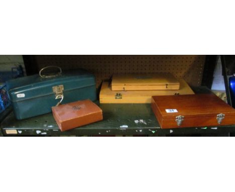 A Union Steel vintage tool box and other tools (boxed)