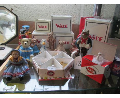 Various Wade Collectors Club figures (boxed) and four Wade toy figures