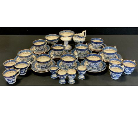 Booths 'Real Old Willow' tea set including nine tea cups and saucer, six coffee cans, sugar bowl, milk jug; etc 