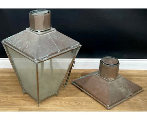 Industrial Street Reclamation and Salvage - a copper street lantern or street light 