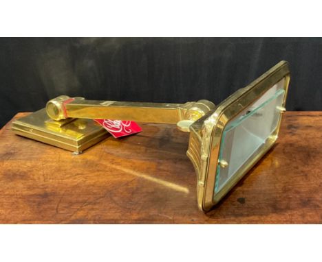 A set of four Art Deco style brass wall lights 