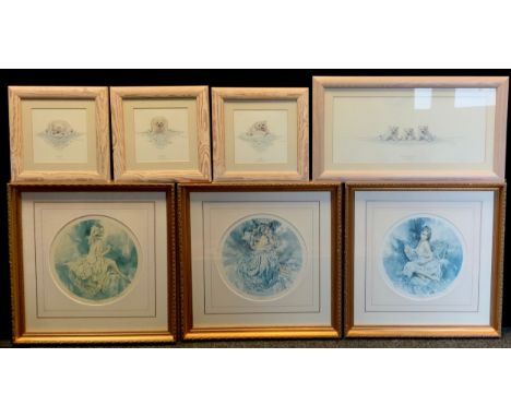 Gordon King, set three limited edition lithograph prints, Lace, Satin &amp; Silk;  Warwick Higgs, Ready to Go etc (7) 