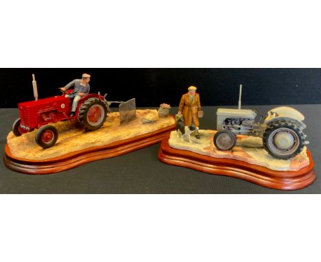 A Border Fine Art model, Lifting the Pinks, (International B250 Tractor), no  917/1750, sculpted by R J Ayres with certificat