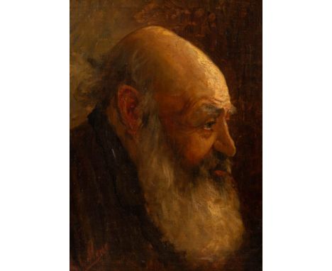 Karel Collens (1869-1901)/Portrait of a Bearded Man/signed lower left/oil on canvas laid to board, 39cm x 29cm CONDITION REPO