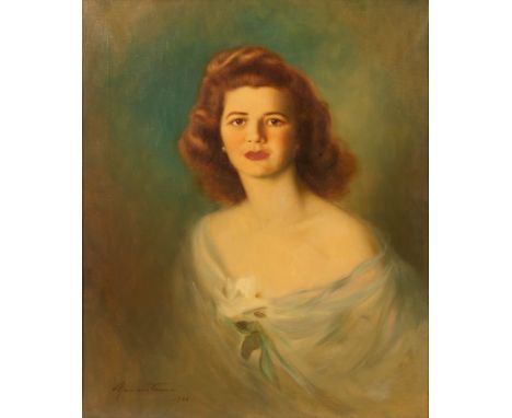 M Ludlow Symonds/Mrs Greening/half-length portrait/oil on canvas, 74cm x 64cm CONDITION REPORT: Condition information is not 