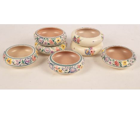Poole Pottery, seven 15cm posy dishes, assorted patterns CONDITION REPORT: Condition information is not usually provided in t