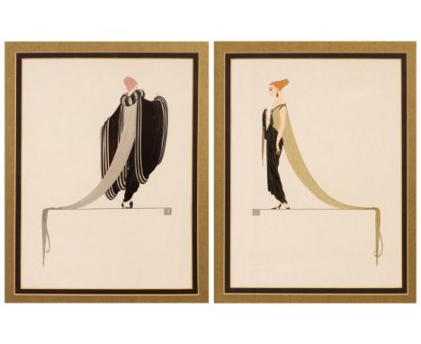 Erté (1892-1990)/Ready for the Ball/a pair/print, 28cm x 21cm/see illustration CONDITION REPORT: Condition information is not