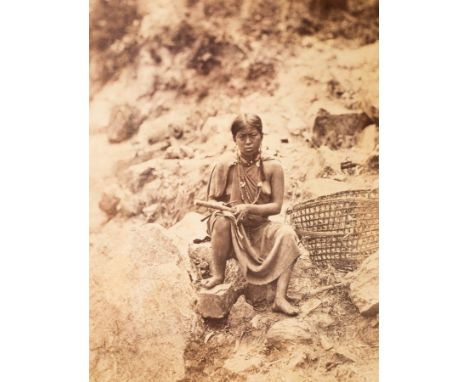 Samuel Bourne (1834-1912)/A Lepcha or Rongkup Woman, A woman from Leipcha/No. 1908, signed, circa 1895/mounted albumen print,