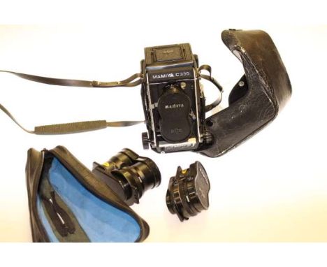 Mamiya C330 Professional square format camera and three lenses