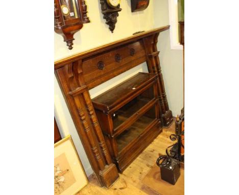 Rosette carved oak fire surround