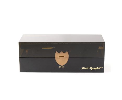 Dom Pérignon, 1998 vintage champagne, "A Bottle Named Desire", a limited edition with bottle designed by Karl Lagerfeld, the 
