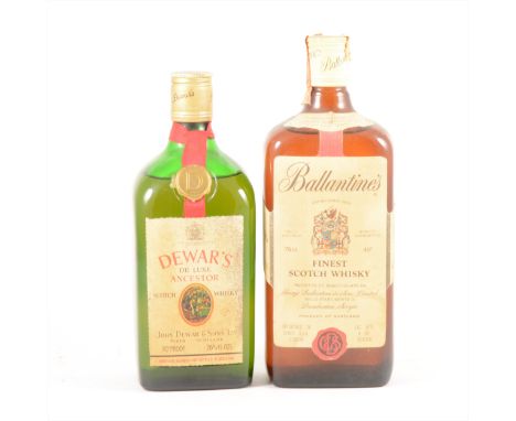 DEWAR'S ANCESTOR and BALLANTINE'S FINEST, both 1970s bottlings, blended Scotch whiskies, 26 2/3 fl ozs, 70º proof, and 75cl, 