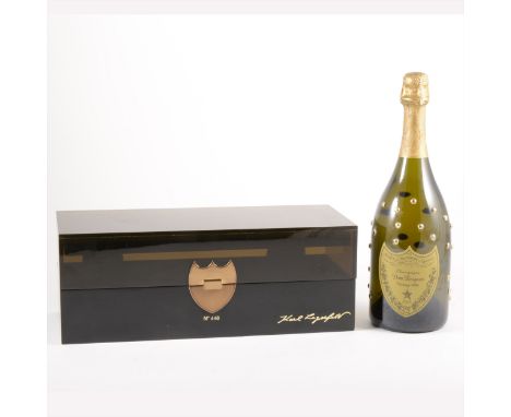 Dom Pérignon, 1998 vintage champagne, "A Bottle Named Desire", a limited edition with bottle designed by Karl Lagerfeld, the 