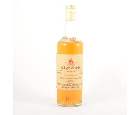 CLYNELISH - 12 years old - 1970s bottling by Ainslie &amp; Heilbron, Highland single malt Scotch whisky, 26 2/3 fl. oz, 70º P