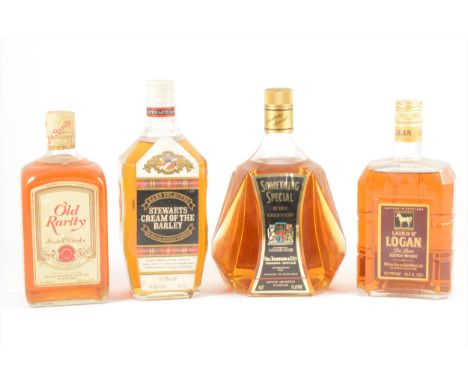 Four bottles of blended Scotch whisky, 1970s bottlings, including: OLD RARITY, LAIRD O' LOGAN, STEWARTS CREAM OF THE BARLEY, 