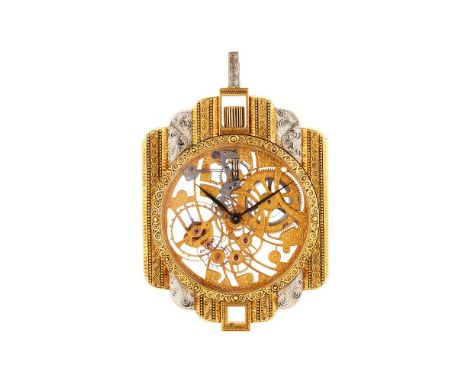 ARCANA, A TWO COLOUR GOLD COLOURED PENDANT POCKET WATCH, NO. 2312 2A, CIRCA 1970Movement: Manual windCase: Two colour gold co
