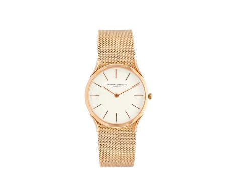 VACHERON CONSTANTIN, ULTRA-THIN, REF. 4961A GOLD COLOURED SLIMLINE BRACELET WATCH, NO. 353227, CIRCA 1970Movement: Cal. 1003,