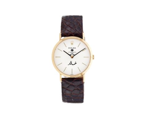 Y ROLEX, CELLINI, REF. 4112AN 18 CARAT GOLD WRIST WATCH, NO. 4281552, CIRCA 1976Movement: Cal. 1601, manual wind, 19 jewelsCa