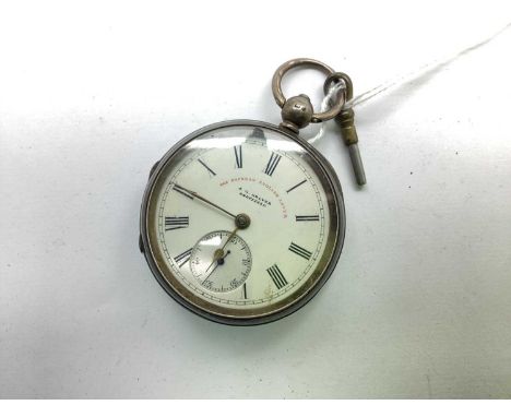 J.G.GRAVES SHEFFIELD; A Hallmarked Silver Cased Openface Pocketwatch, the signed white dial with Roman numerals, seconds subs