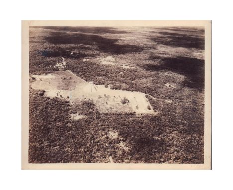 Black and white aerial view of Chichen Itza in Yucutan, Mexico. Chichen Itza was home to Mayan people from the areas of Yucat