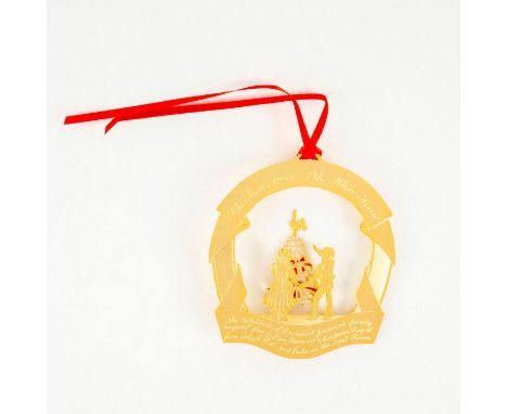 24k gold finish of President Jackson's children; â€˜Christmas 1988 The White Houseâ€™ impressed on the front.Certificate of A