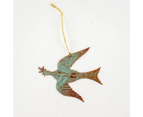 Cut copper dove with â€˜Christmas 1982 The White Houseâ€™ impressed on the front.Certificate of Authenticity included. This i