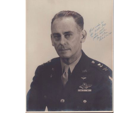 Large portrait of Colonel George R. Geen in full uniform with slicked back hairstyle.Silver gelatin print. Legible handwritte