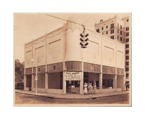 Architectural photo of a building for lease that once stood on 227 E. Flagler Street, Miami, Florida. X 10912  on the lower l