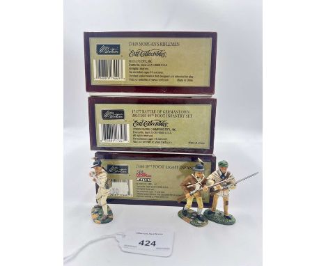 Britains - American Revolution Series, comprising: Set 17449 - Morgan's Riflemen, Set 17357 - Battle of Germantown - British 