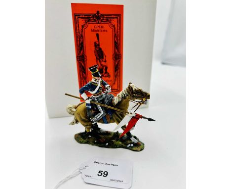 GNM MINIATURES CRIMEA SERIES - Model No. 111 - The Light Brigade, comprising: A British 17th Lancer Trooper Charging with Lev