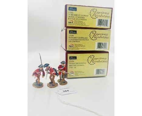 Britains - American Revolution Series, comprising: Set 17580 - Howerd's Maryland Continentals, Set 17581 - 7th Foot -Royal Fu