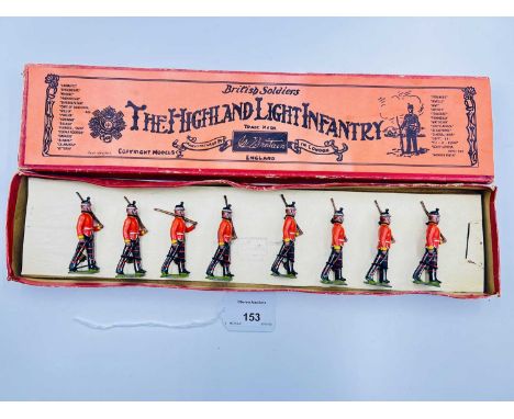 Britains Set 213 - The Highland Light Infantry [1920 version], comprising: 8 x Highlanders Marching at the Slope. Generally E