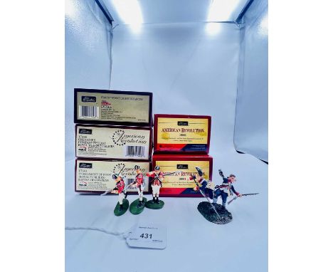 Britains - American Revolution Series, comprising: Set 17446 - 10th Foot Light Infantry, Set 17448 - Grenadier Company 23rd F