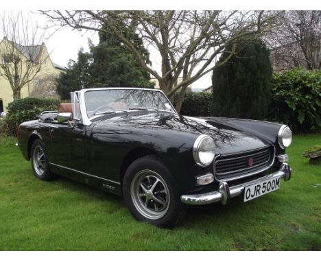 A 1973 MG Midget Mk III 1275 RWA, registration number OJR 500M, chassis number GAN5-139377G, engine number 12V588F/H2797, bla